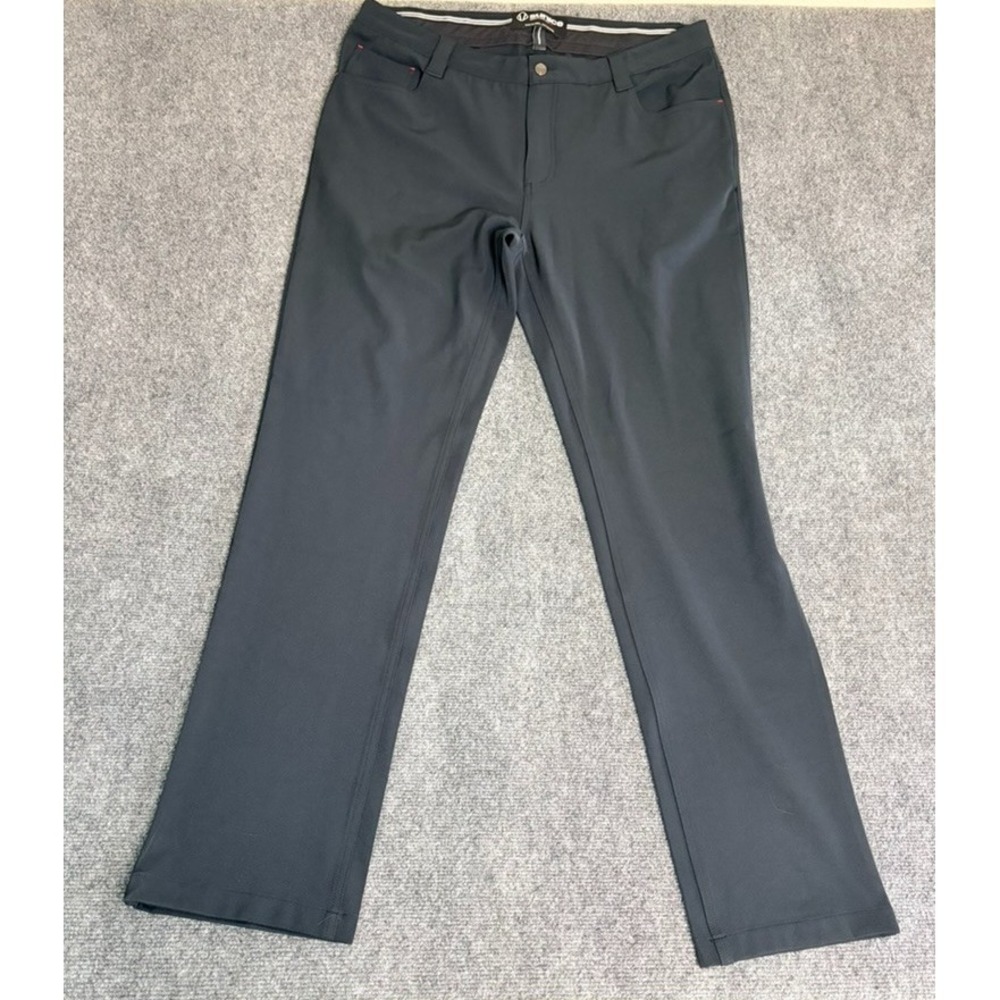 Sunice Pants Mens Dark Gray Golf  Straight Leg Polyester Spandex Size 36X34‎